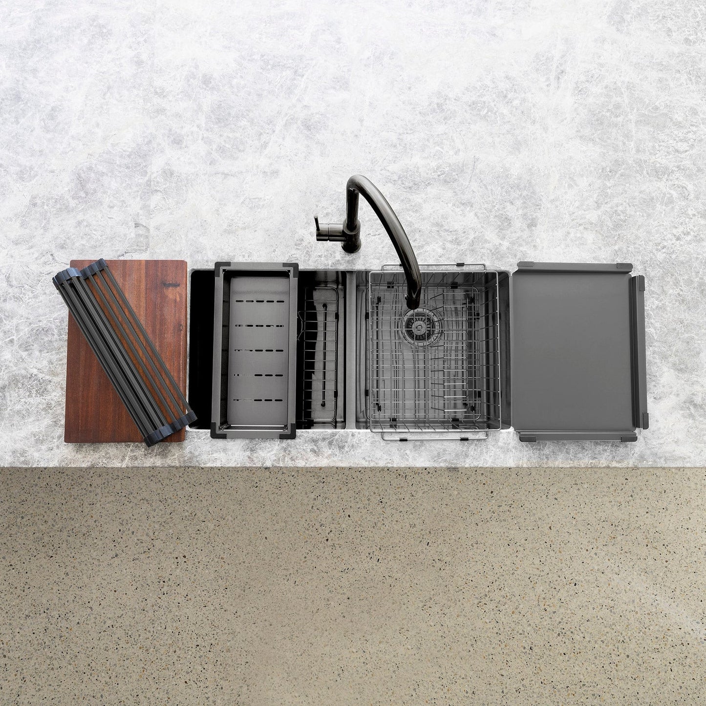 Meir Lavello Kitchen Sink Dish Rack - 3 Colour Finishes
