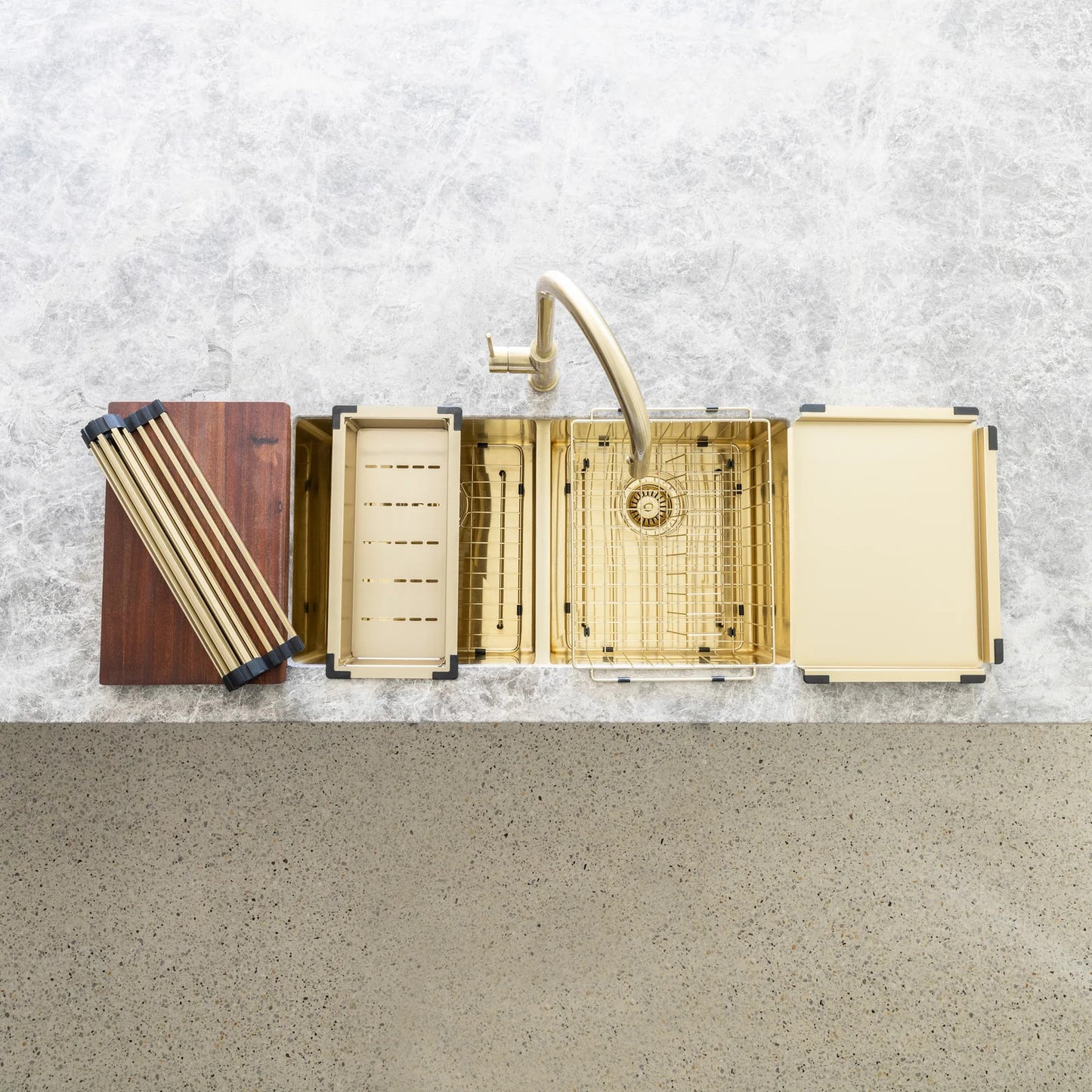 Meir Lavello Kitchen Sink Dish Rack - 3 Colour Finishes