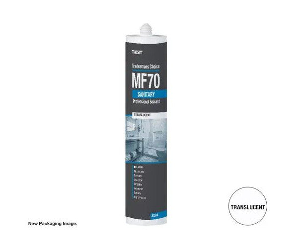 MF70 Sanitary Silicone Sealant Translucent or White 300ml Cartridges - Box of 10