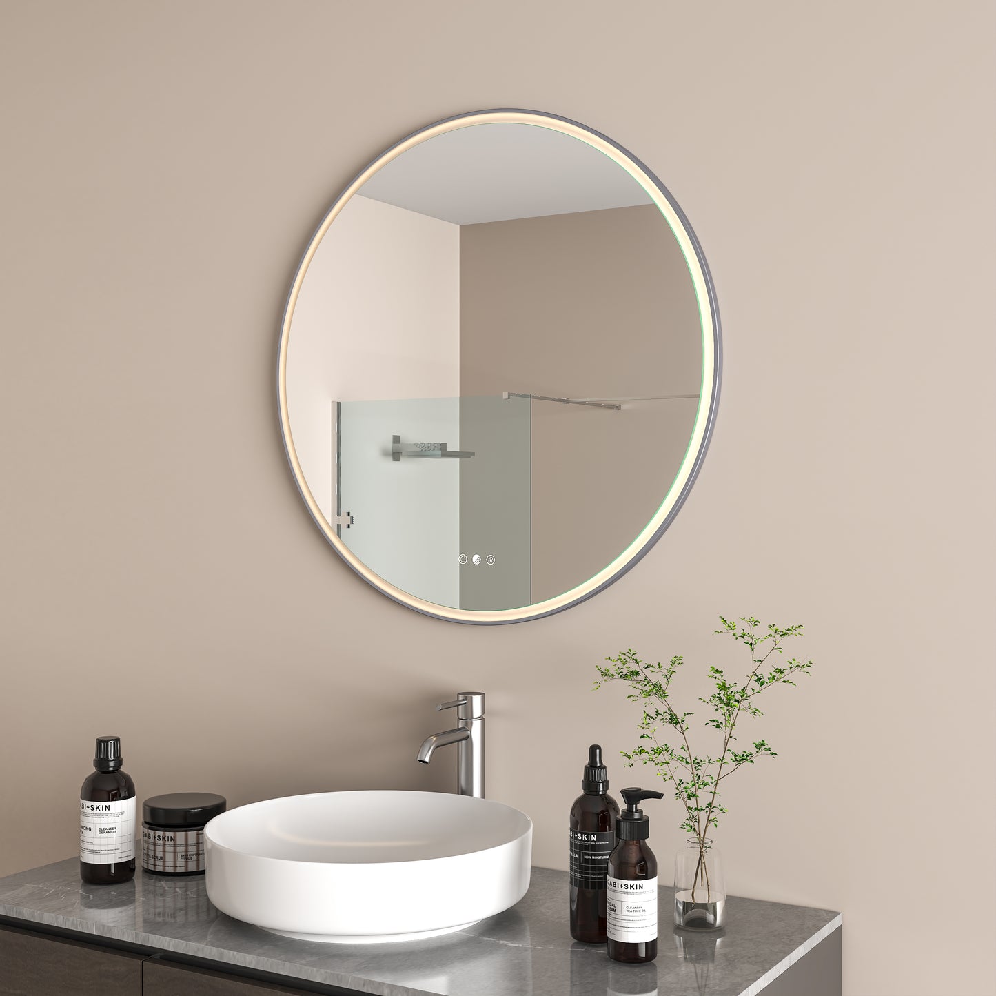 Euro Mirror OLËK Round Mirror - Various Frame Colours & Sizes