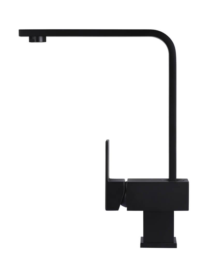 Meir Matte Black Square Kitchen Mixer Tap