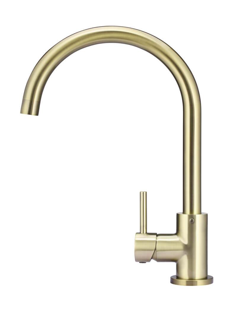 Meir Round Gooseneck Kitchen Mixer Tap - Various Colour Finishes