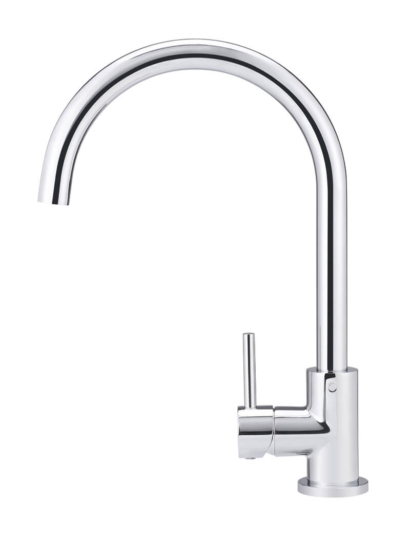 Meir Round Gooseneck Kitchen Mixer Tap - Various Colour Finishes