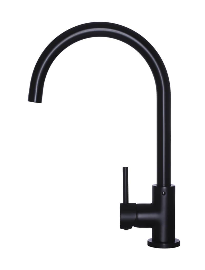 Meir Round Gooseneck Kitchen Mixer Tap - Various Colour Finishes