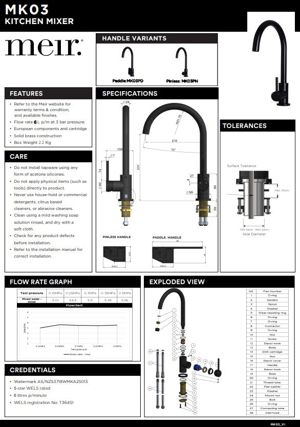 Meir Round Gooseneck Kitchen Mixer Tap - Various Colour Finishes