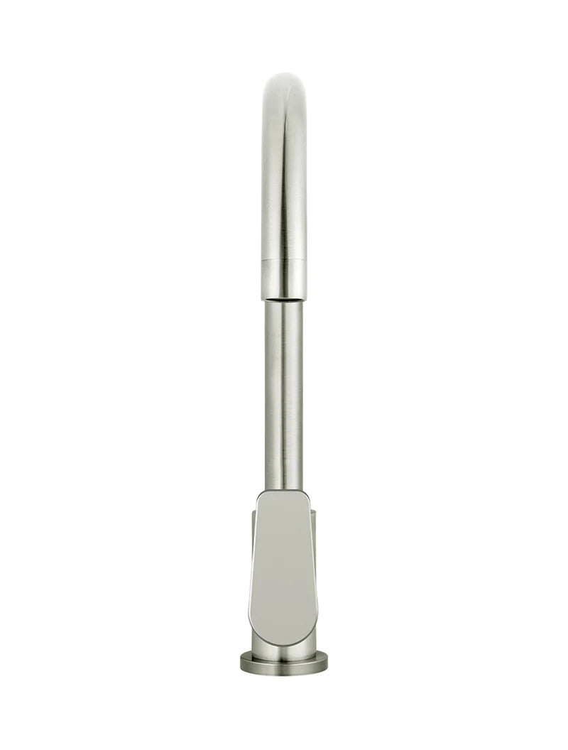 Meir Round Gooseneck Kitchen Paddle Handle Mixer Tap - Various Colour Finishes
