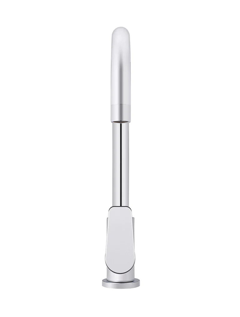 Meir Round Gooseneck Kitchen Paddle Handle Mixer Tap - Various Colour Finishes