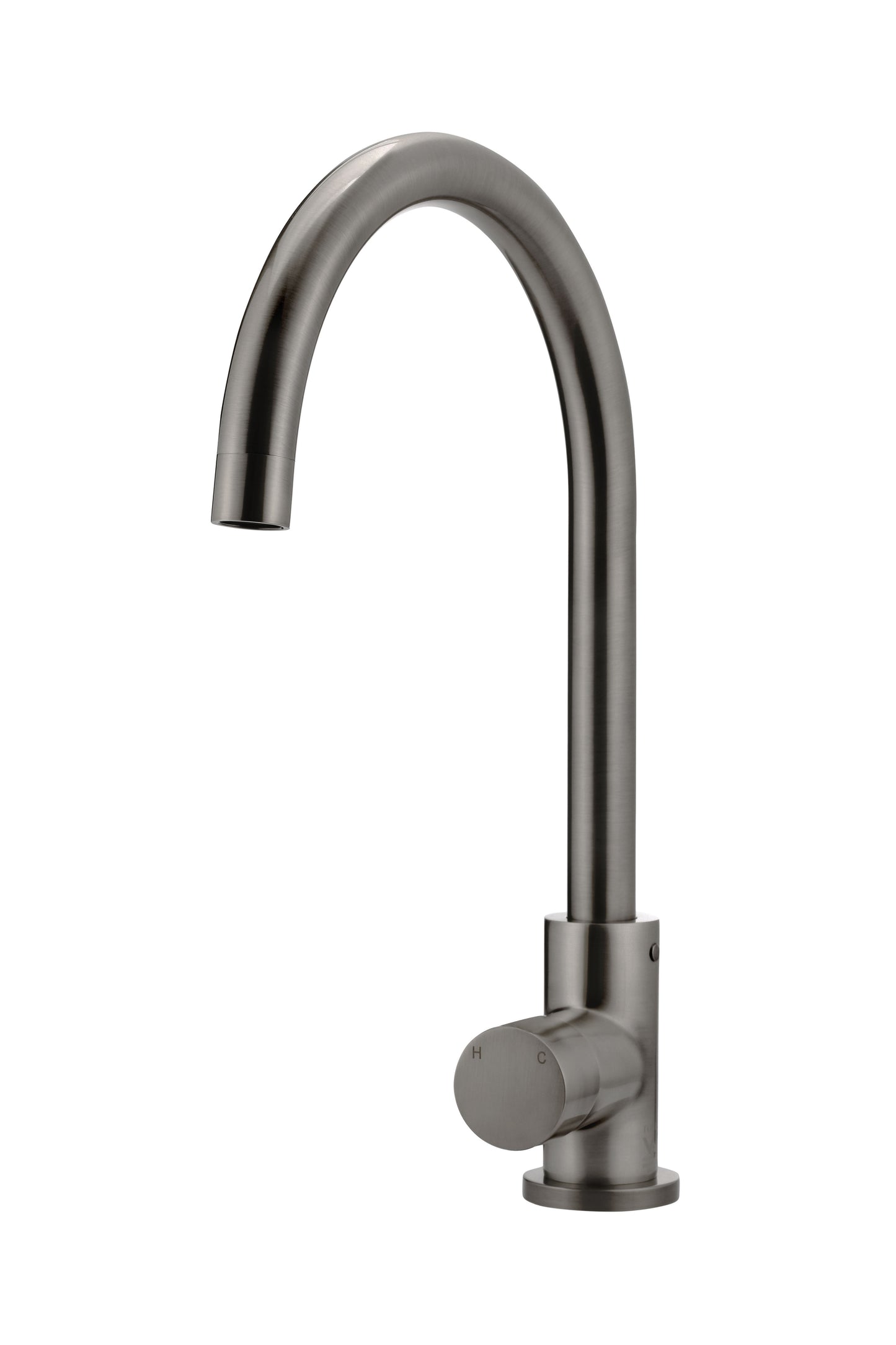 Meir Round Gooseneck Kitchen Pinless Handle Mixer Tap - Various Colour Finishes