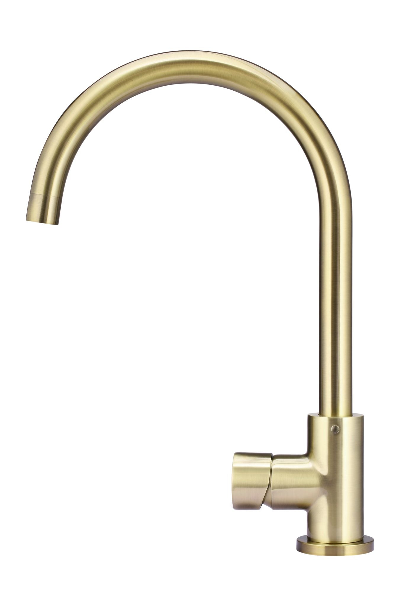 Meir Round Gooseneck Kitchen Pinless Handle Mixer Tap - Various Colour Finishes