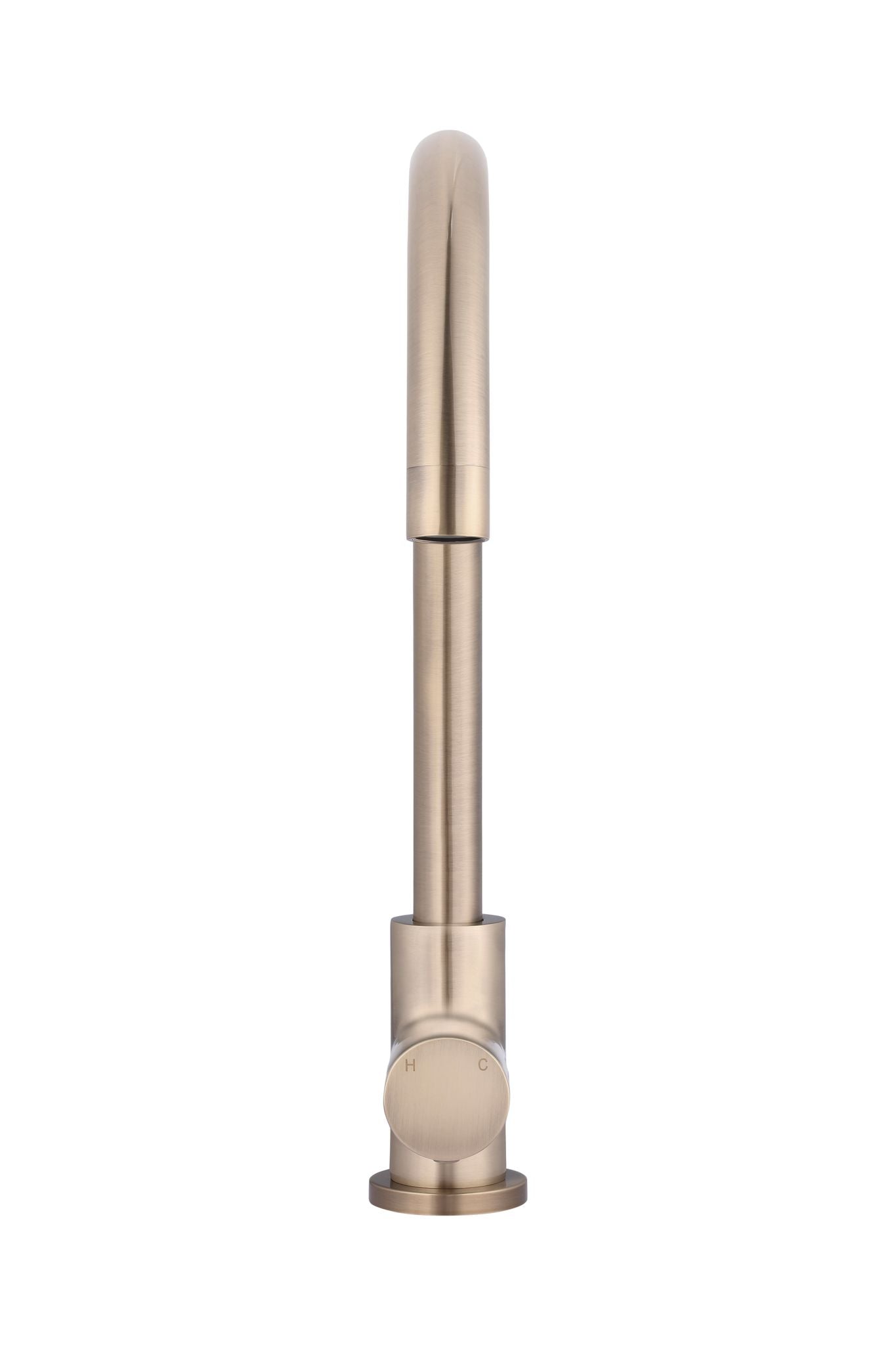 Meir Round Gooseneck Kitchen Pinless Handle Mixer Tap - Various Colour Finishes