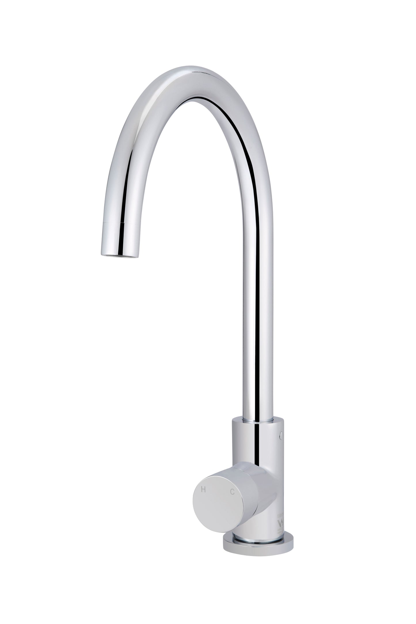 Meir Round Gooseneck Kitchen Pinless Handle Mixer Tap - Various Colour Finishes