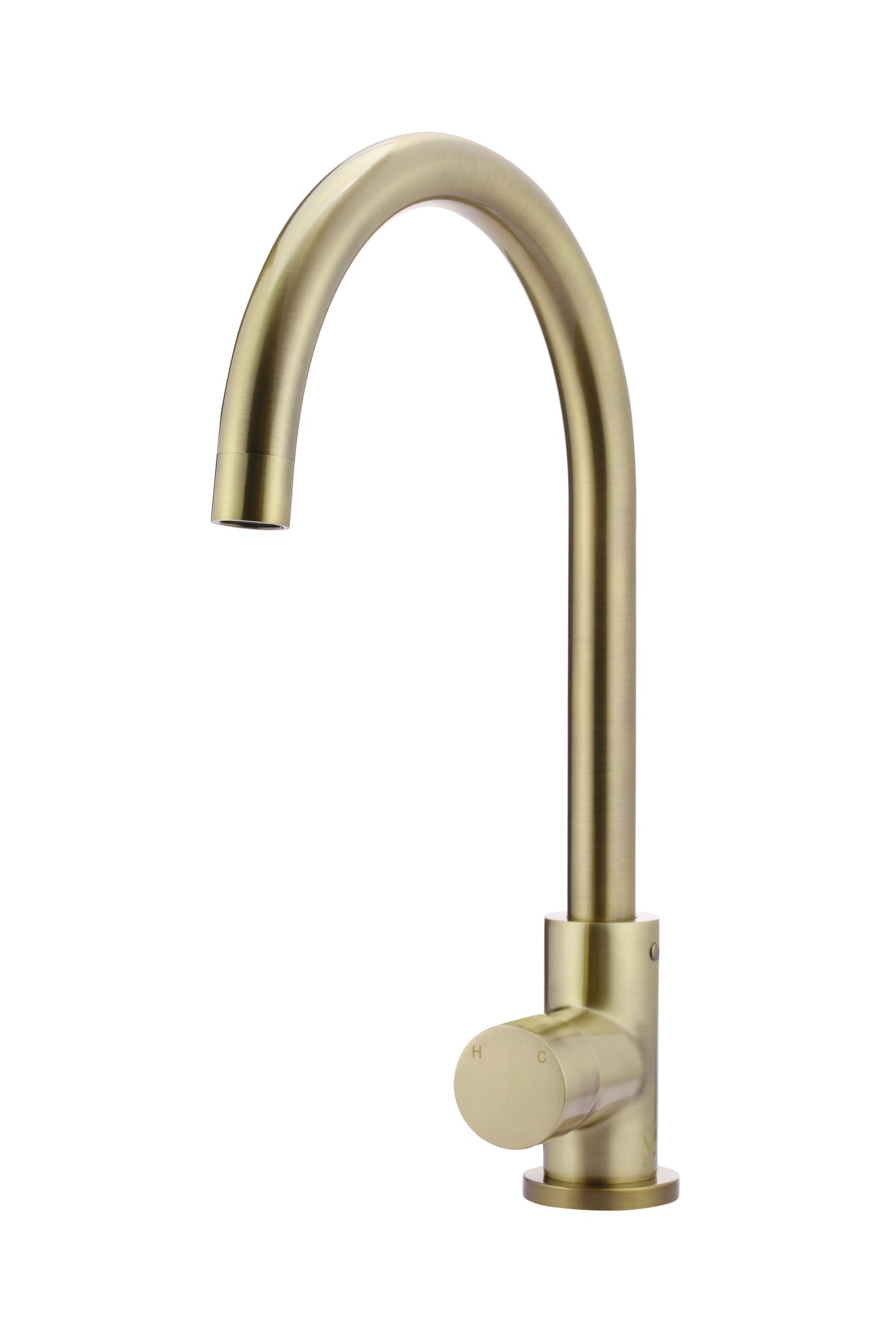 Meir Round Gooseneck Kitchen Pinless Handle Mixer Tap - Various Colour Finishes
