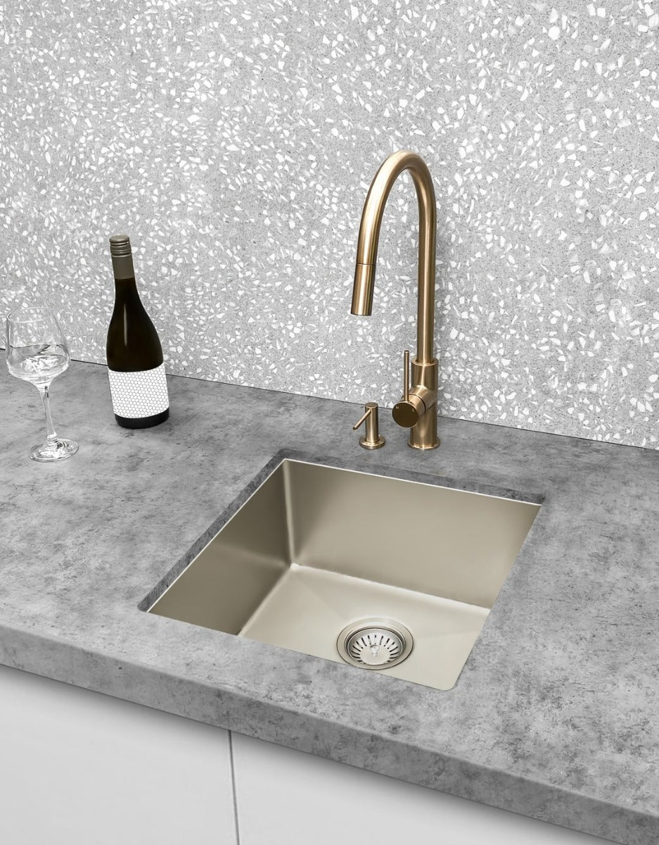 Meir Piccola Pinless Handle Pull-Out Kitchen Mixer Tap - Various Colour Finishes