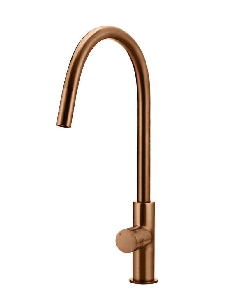 Meir Piccola Pinless Handle Pull-Out Kitchen Mixer Tap - Various Colour Finishes