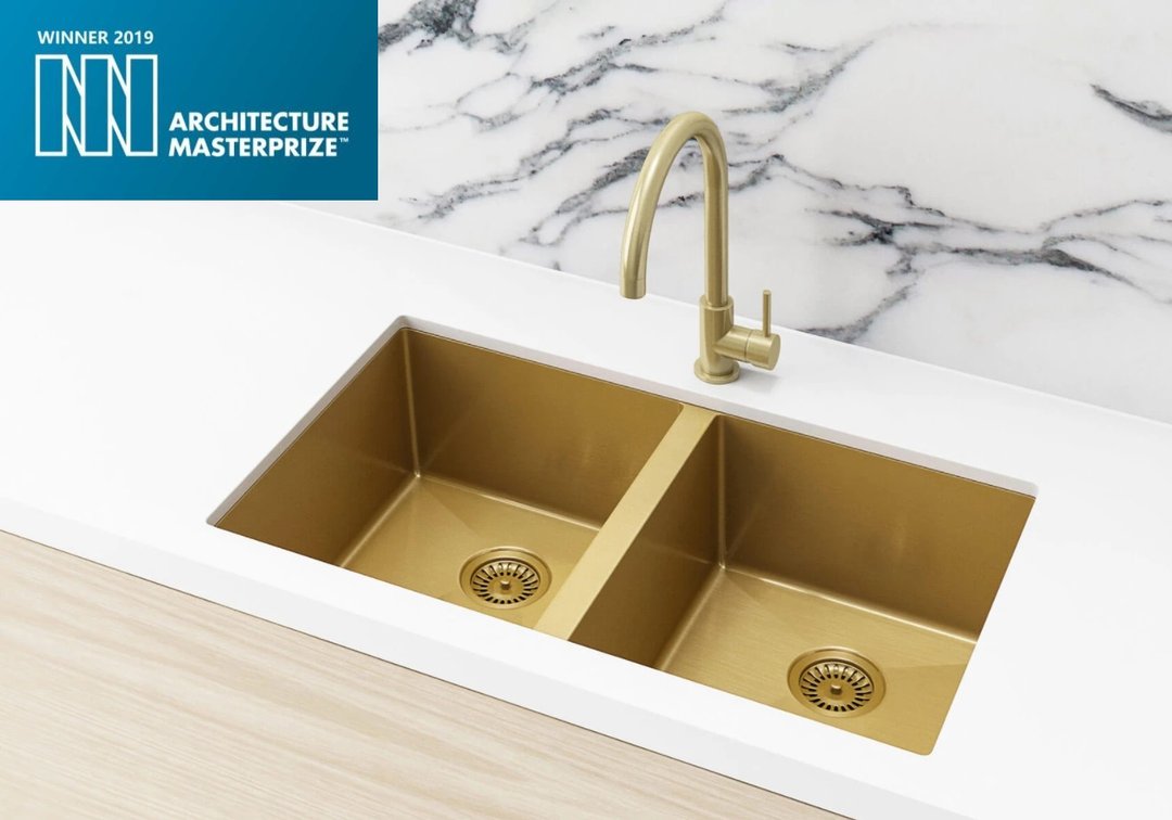 Meir Lavello Kitchen Sink - Double Bowl 760 x 440mm - 3 Colour Finishes