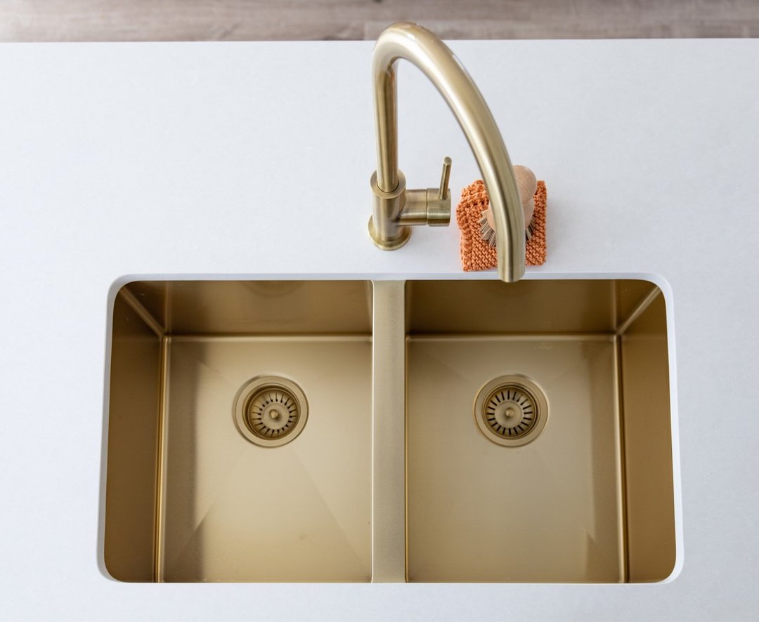 Meir Lavello Kitchen Sink - Double Bowl 760 x 440mm - 3 Colour Finishes