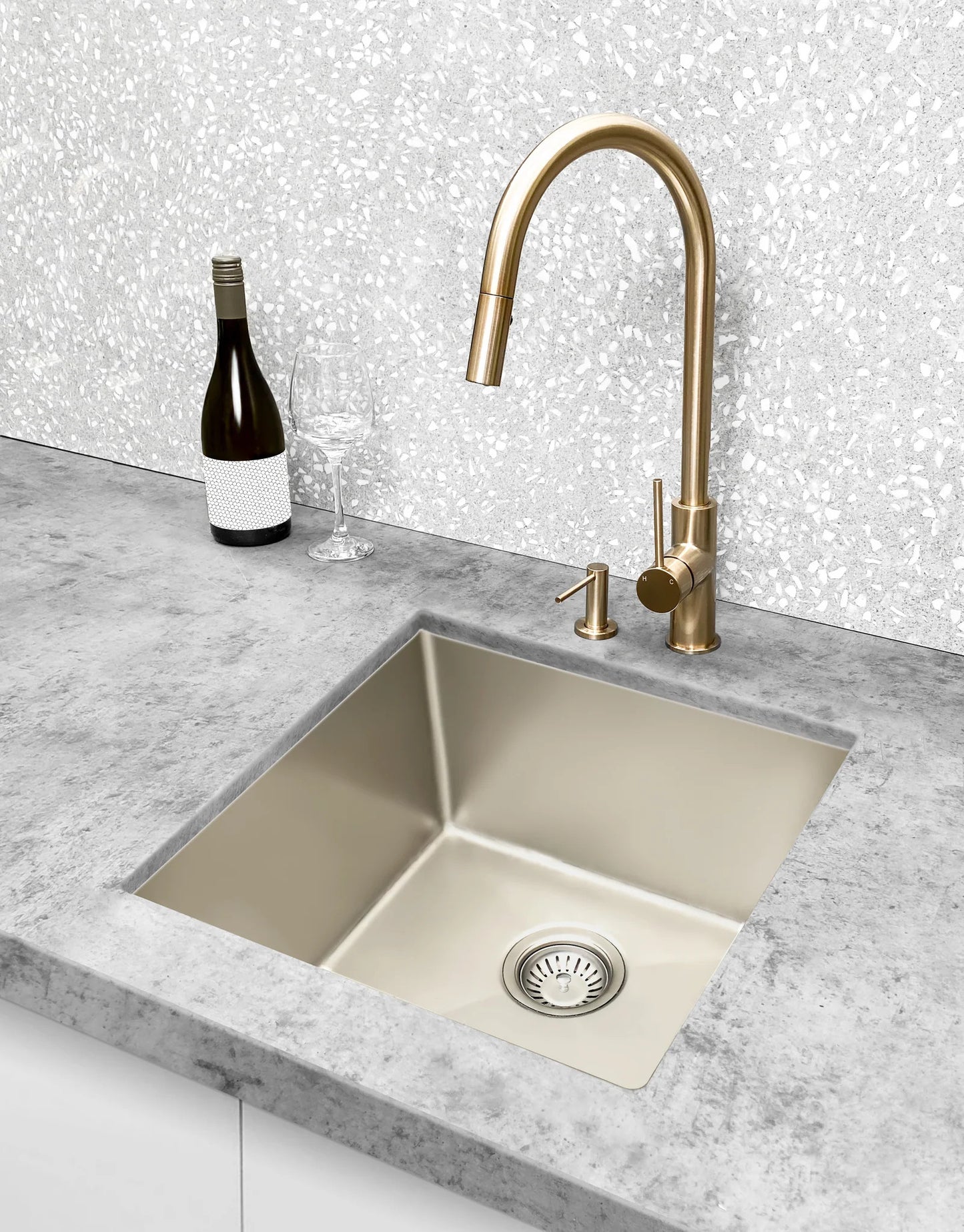 Meir Lavello Kitchen Sink - Single Bowl 450 x 450mm - 3 Colour Finishes