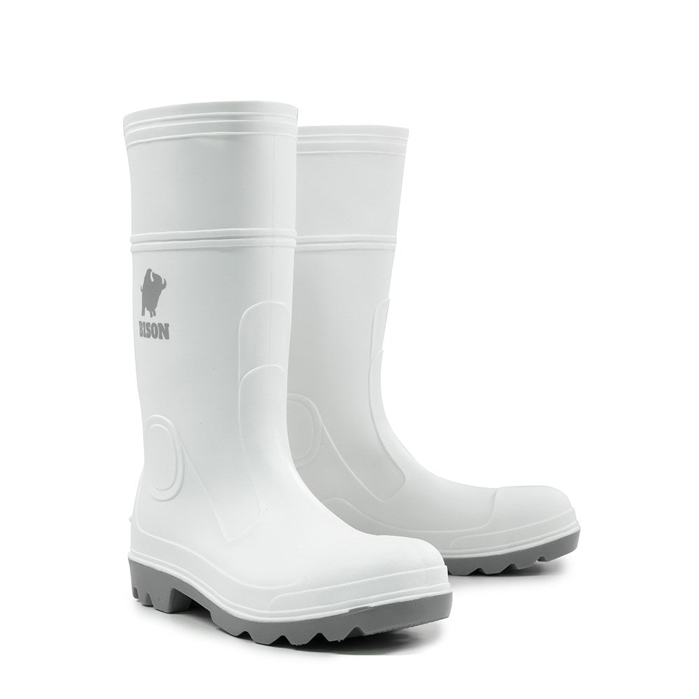Mohawk PVC/Nitrile Food Industry Gum Boot White/Grey - Various Size Options