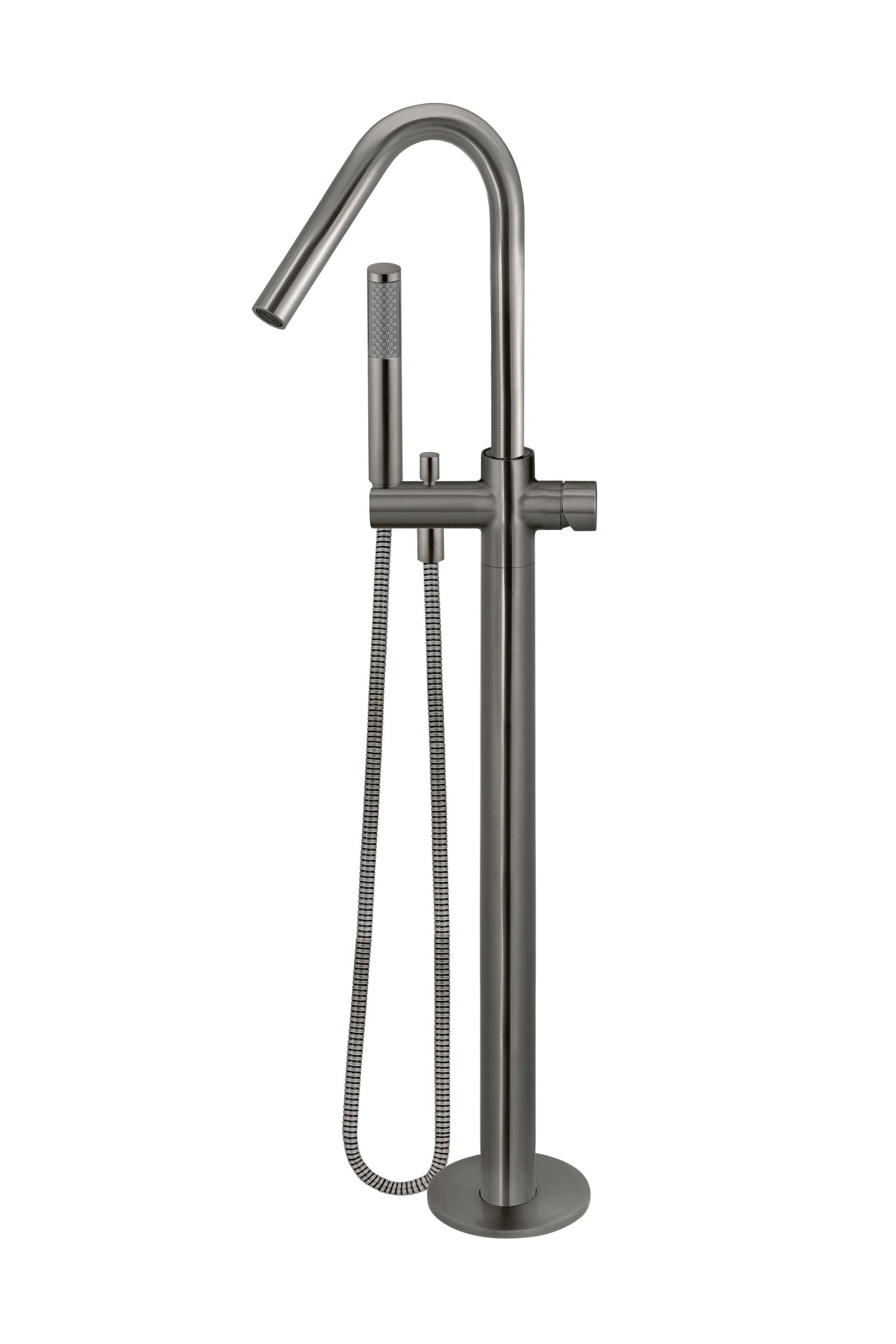 Meir Round Freestanding Bath Spout and Hand Shower Pinless Handle - Various Colour Finishes