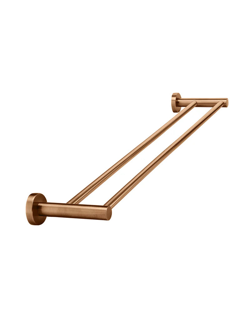 Meir Round Double Towel Rail 600mm in Round or Square Bar - Various Colour Finishes