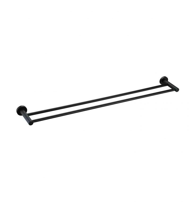 Meir Round Double Towel Rail 600mm in Round or Square Bar - Various Colour Finishes