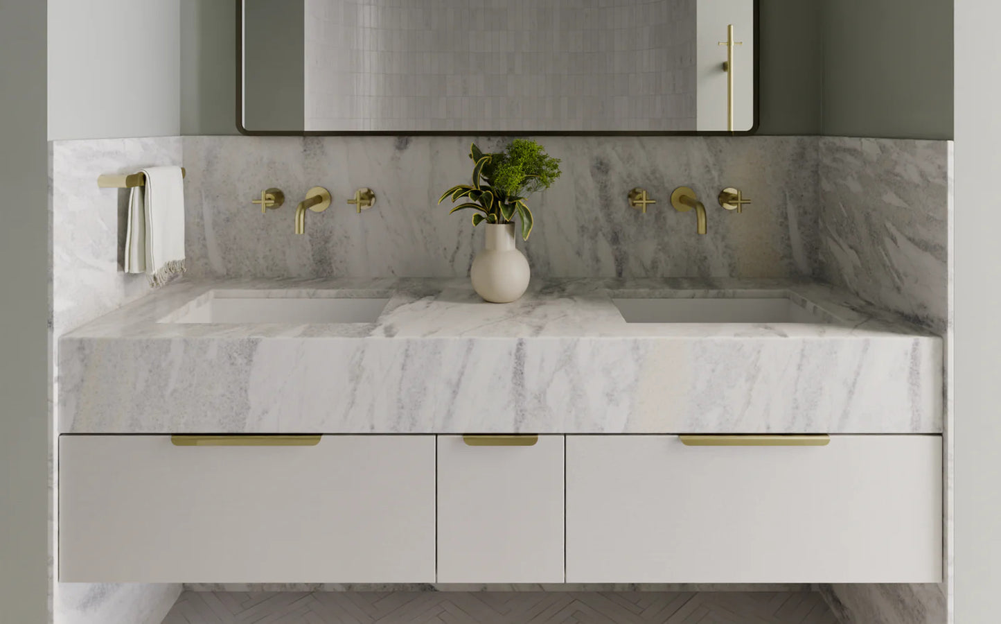 MEIR Oppen Edge-Pull 300mm Cabinet Handle (Brushed)