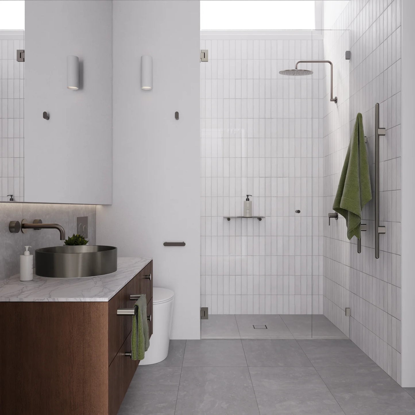 Meir Curvae Round Toilet Roll Holder in Various Colour Finishes