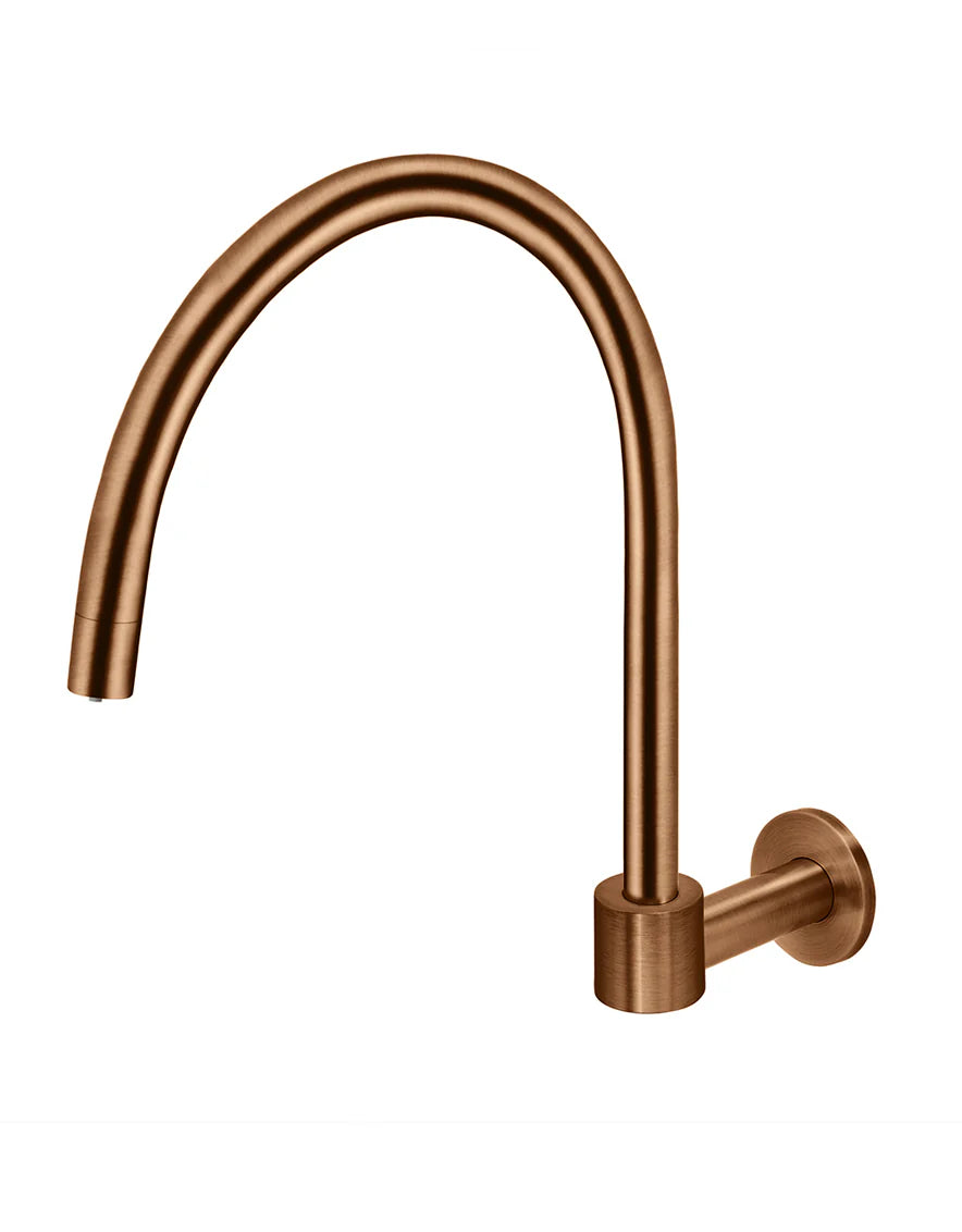 Meir Round High-Rise Swivel Wall Spout - Various Colour Finishes