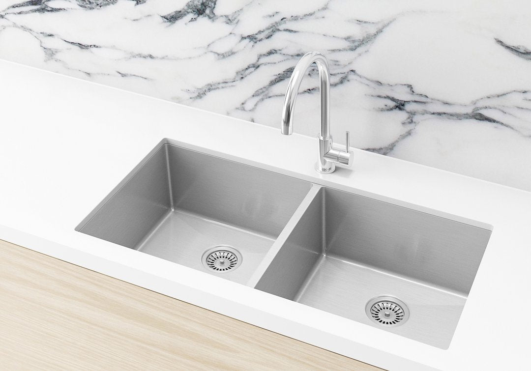 Meir Lavello Sink Strainer and Waste Plug Basket with Stopper - 3 Colour Finishes