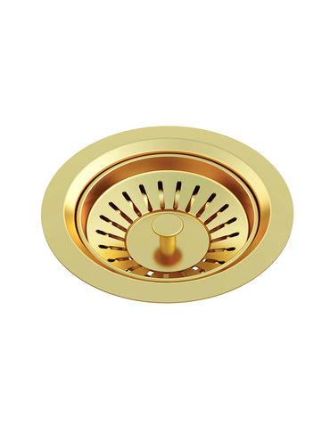 Meir Lavello Sink Strainer and Waste Plug Basket with Stopper - 3 Colour Finishes