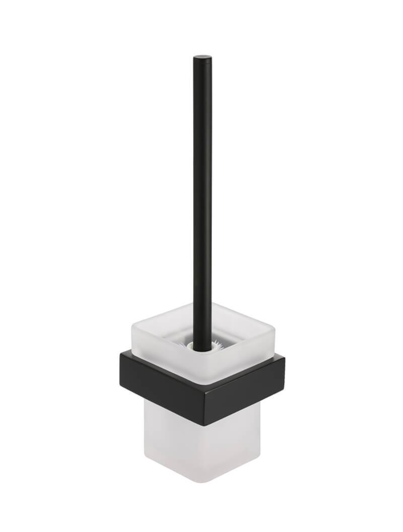 Meir Matte Black Square Toilet Brush & Holder