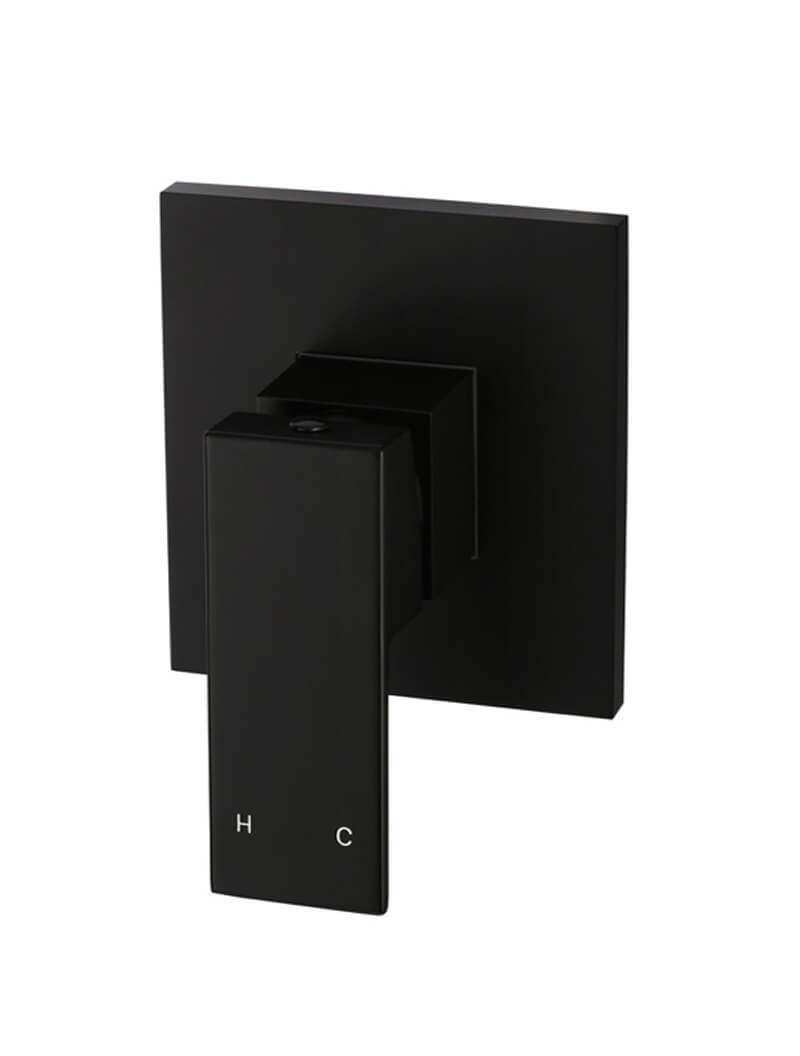 Meir Matte Black Square Wall Mixer