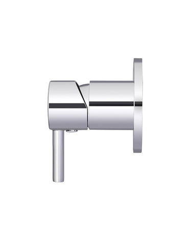 Meir Polished Chrome Round Wall Mixer with Short Pin Lever - includes MW13BDY in-wall Body Part