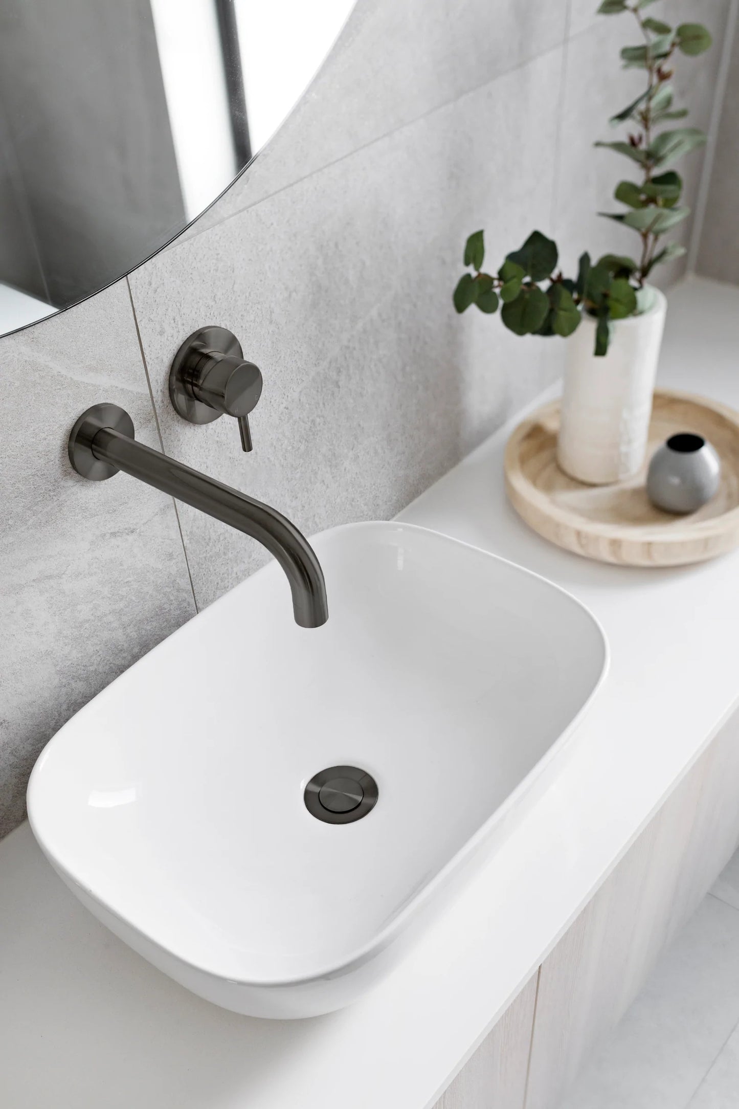 Meir Round Wall Mixer Short Pin-Lever - Finish Trim Kit - Various Colours Finishes