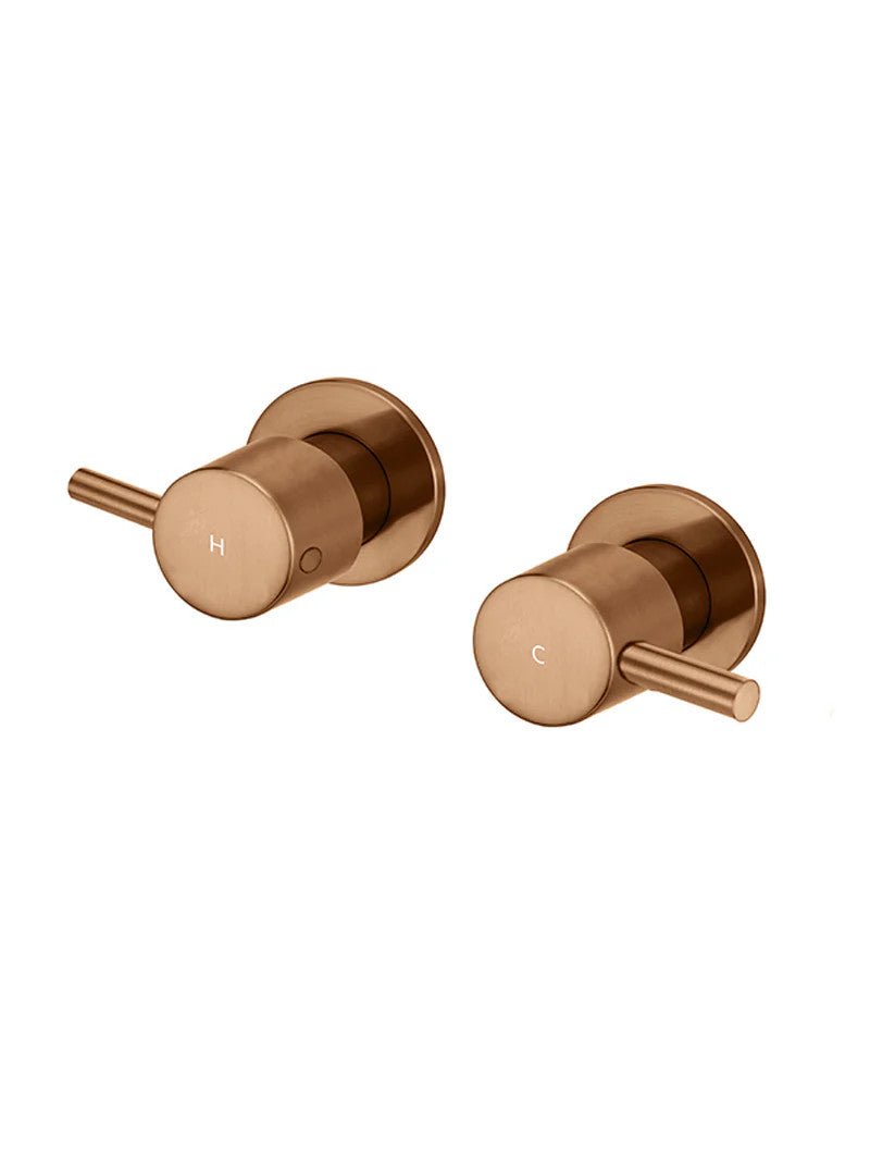 Meir Round Quarter Turn Wall Top Assemblies - Various Colour Finishes