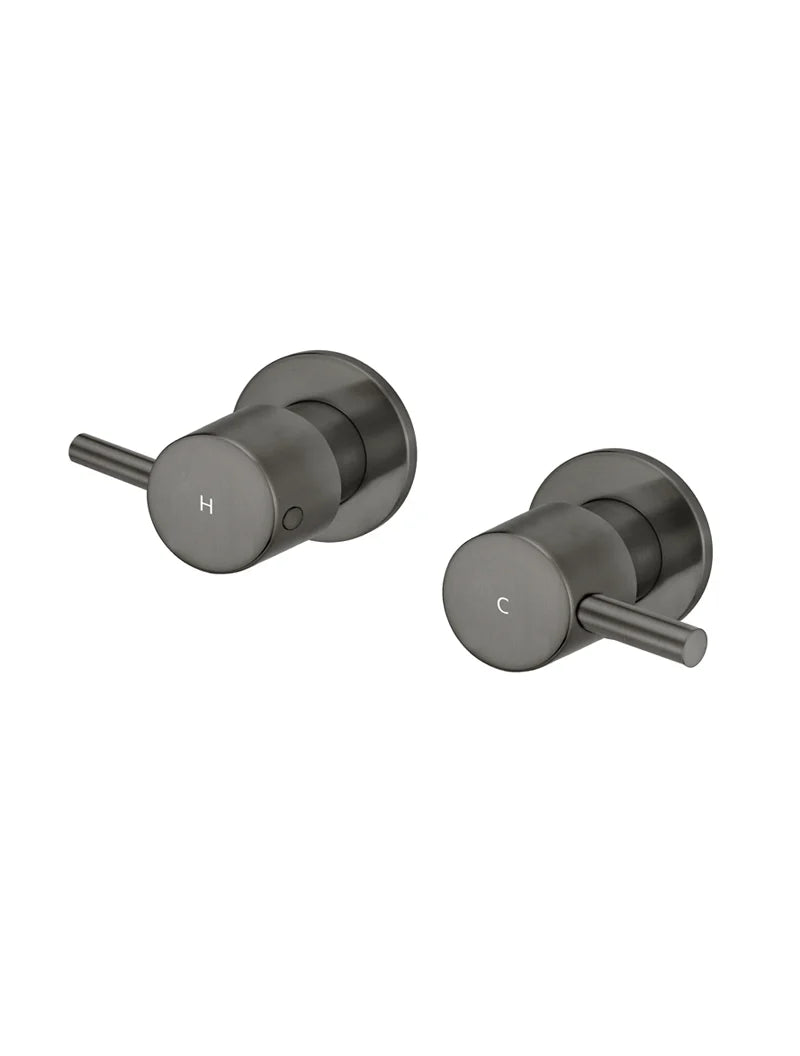 Meir Round Quarter Turn Wall Top Assemblies - Various Colour Finishes