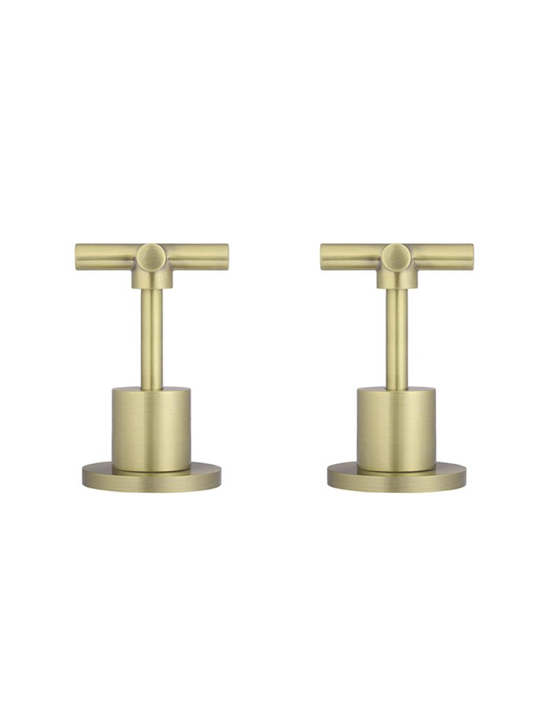 Meir Round Cross Handle Jumper Valve Wall Top Assemblies - Various Colour Finishes