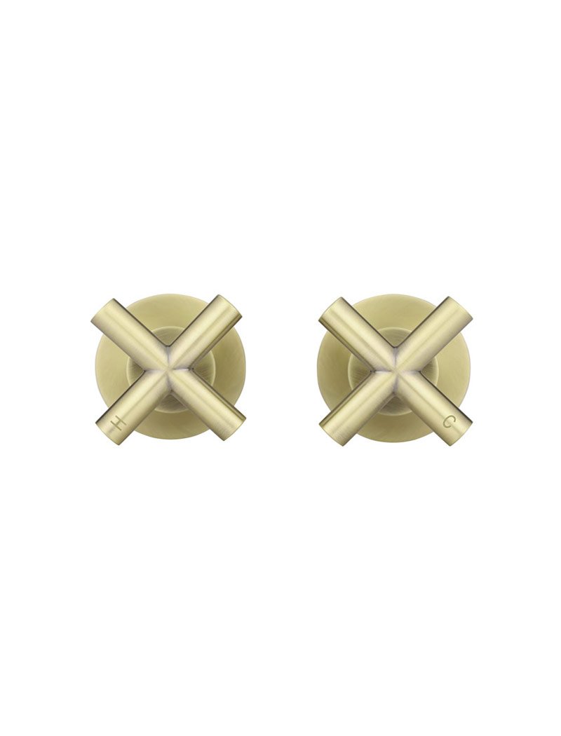 Meir Round Cross Handle Jumper Valve Wall Top Assemblies - Various Colour Finishes