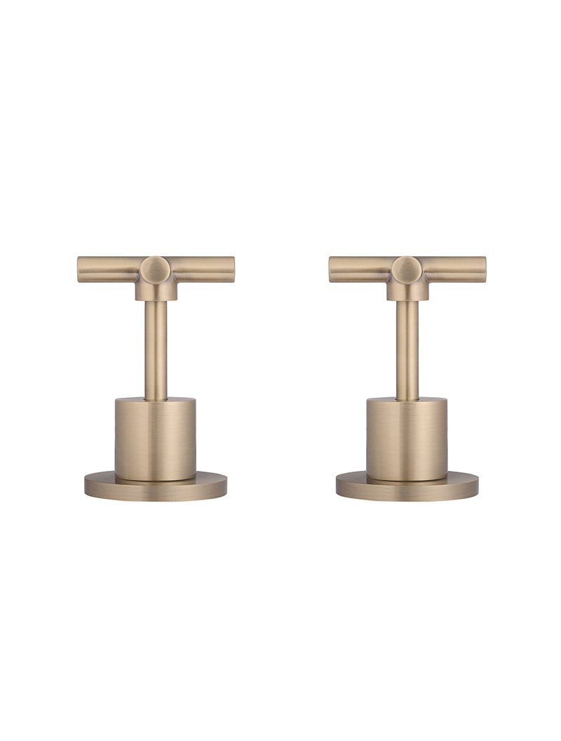 Meir Round Cross Handle Jumper Valve Wall Top Assemblies - Various Colour Finishes