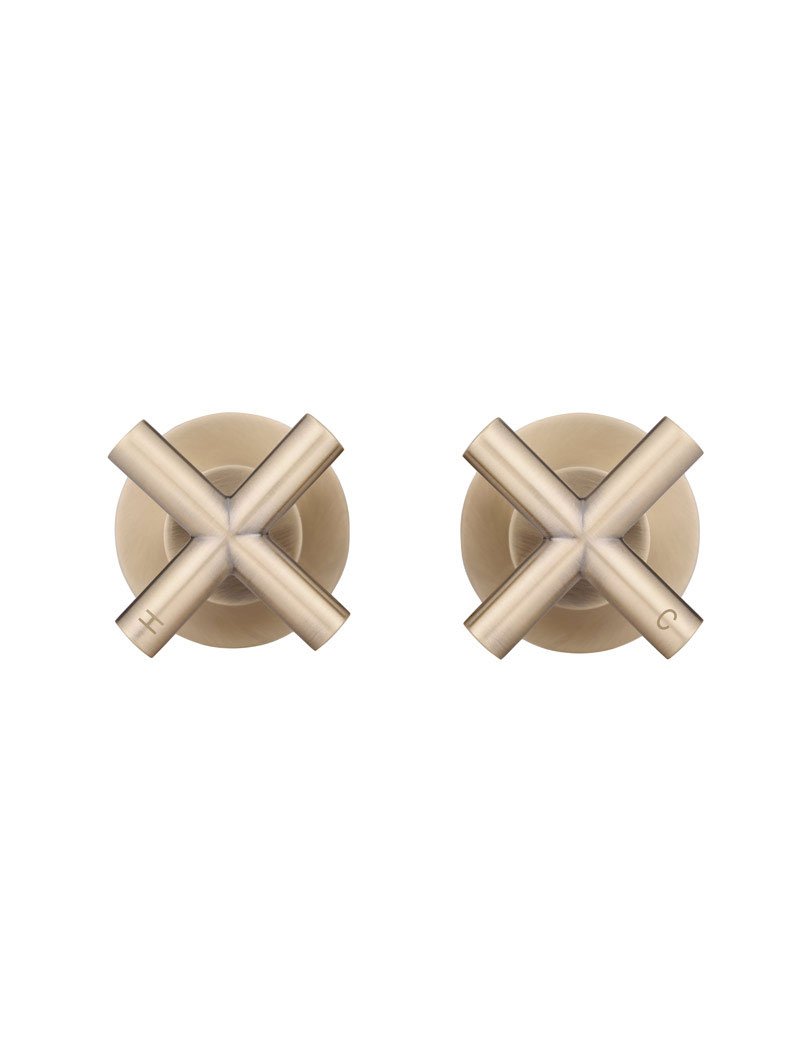 Meir Round Cross Handle Jumper Valve Wall Top Assemblies - Various Colour Finishes