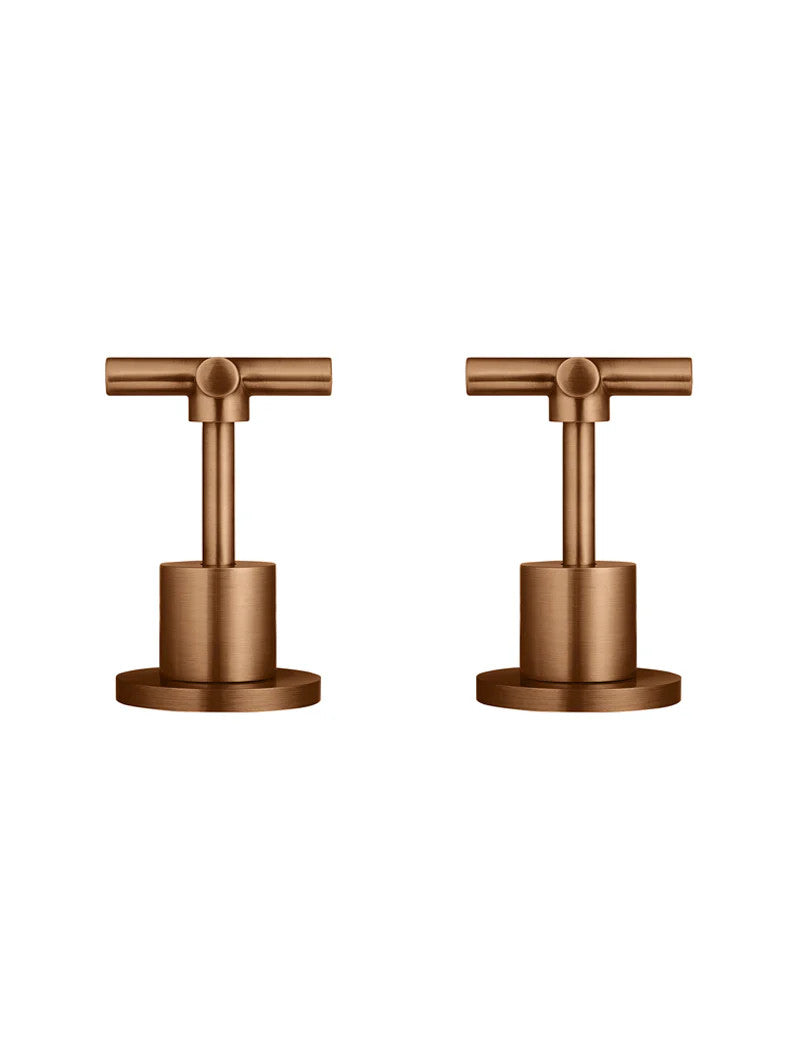 Meir Round Cross Handle Jumper Valve Wall Top Assemblies - Various Colour Finishes
