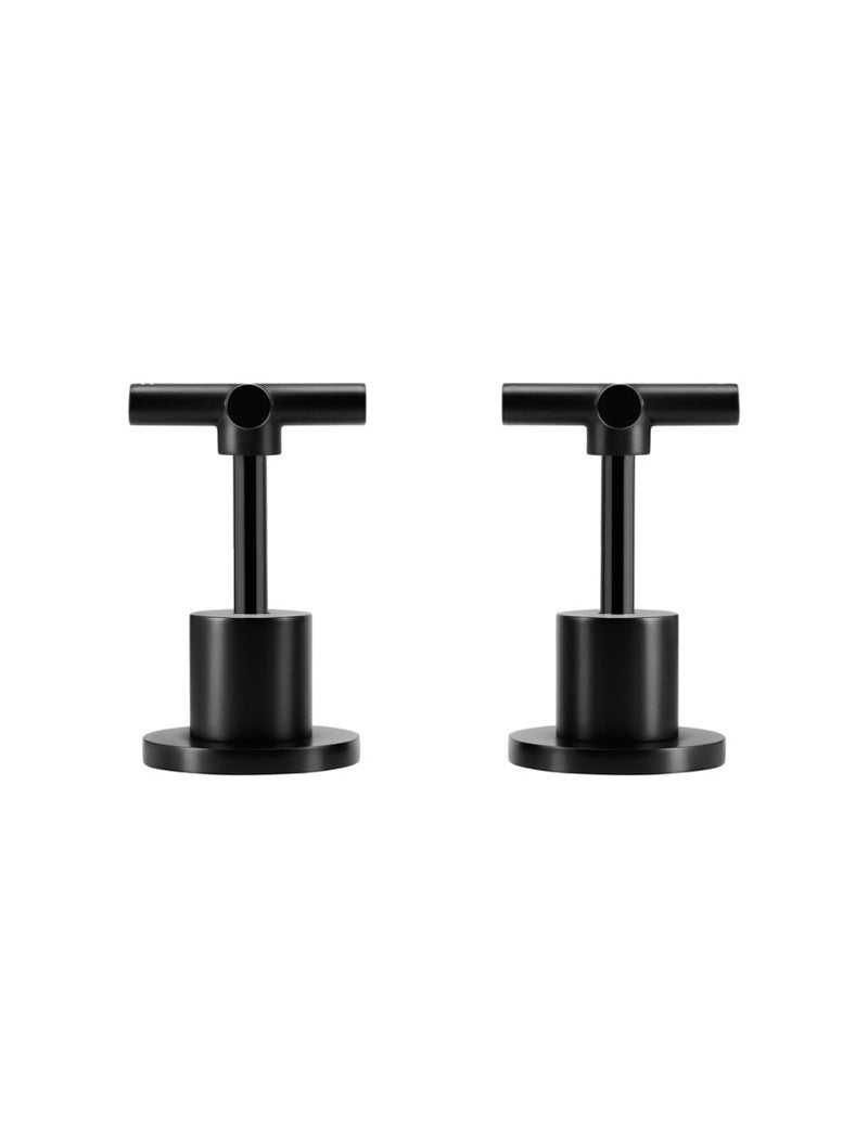 Meir Round Cross Handle Jumper Valve Wall Top Assemblies - Various Colour Finishes