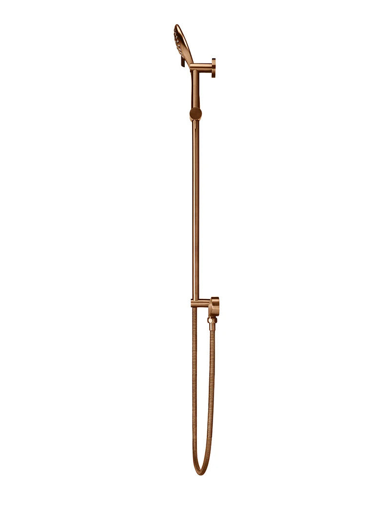 Meir Round 3-Function Hand Shower on Rail Column - Various Colour Finishes