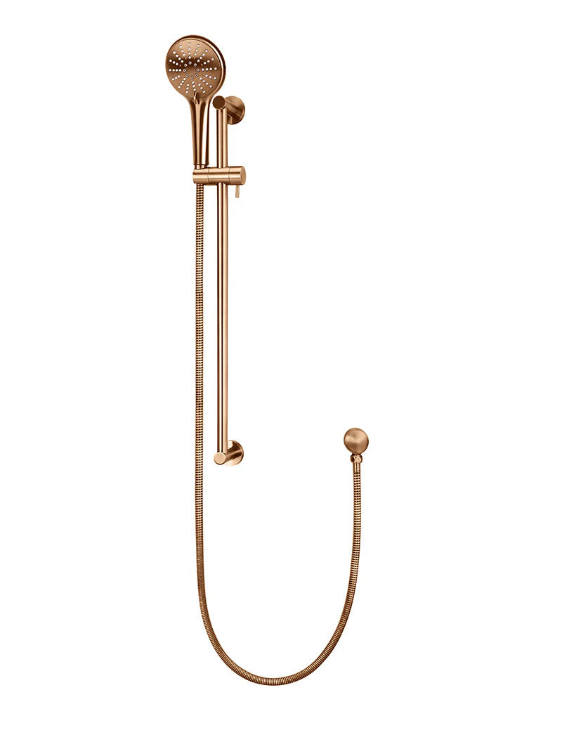 Meir Round 3-Function Hand Shower on Rail Column - Various Colour Finishes
