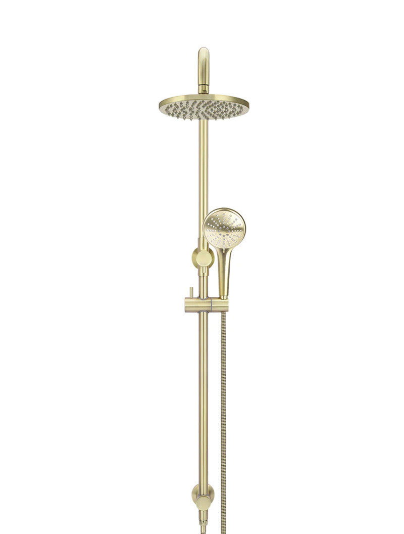 Meir Round Combination Shower Rail 200mm Rose + 3 Function Hand Shower - Various Colour Finishes