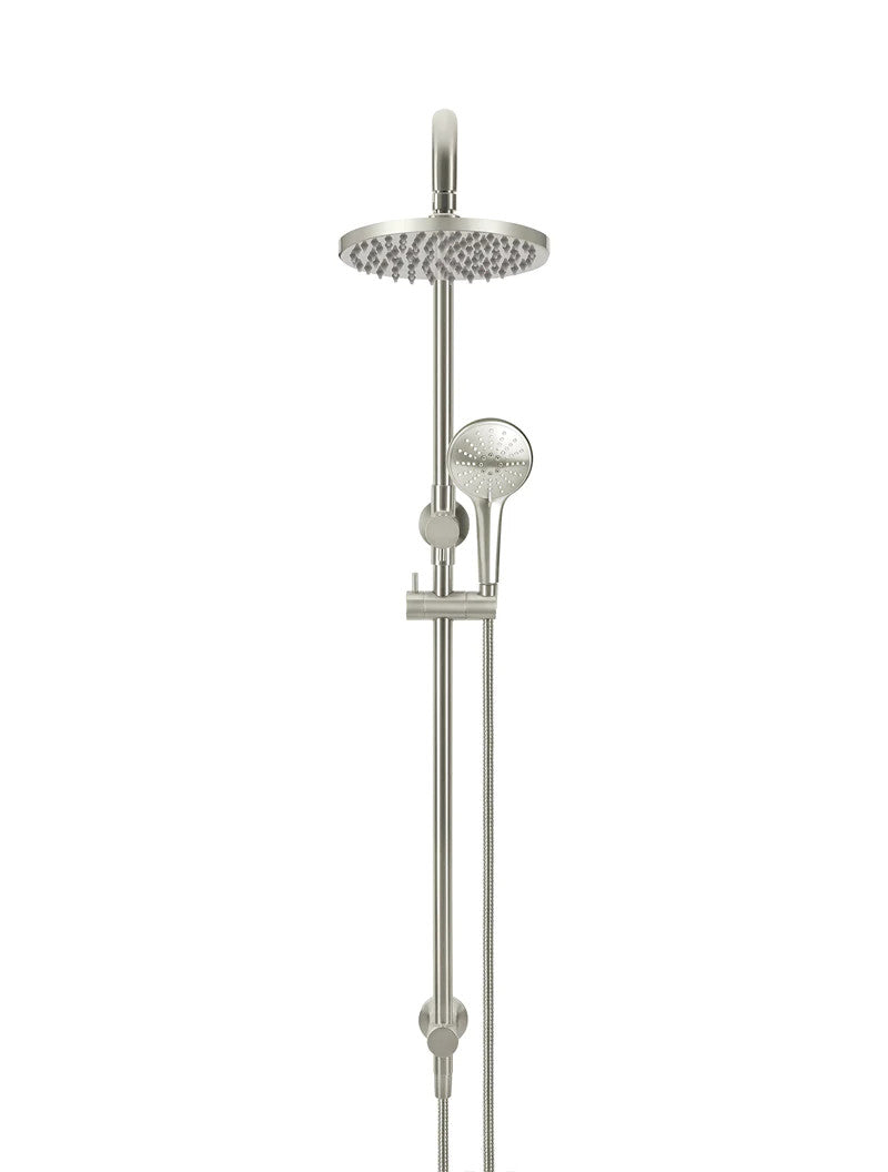Meir Round Combination Shower Rail 200mm Rose + 3 Function Hand Shower - Various Colour Finishes