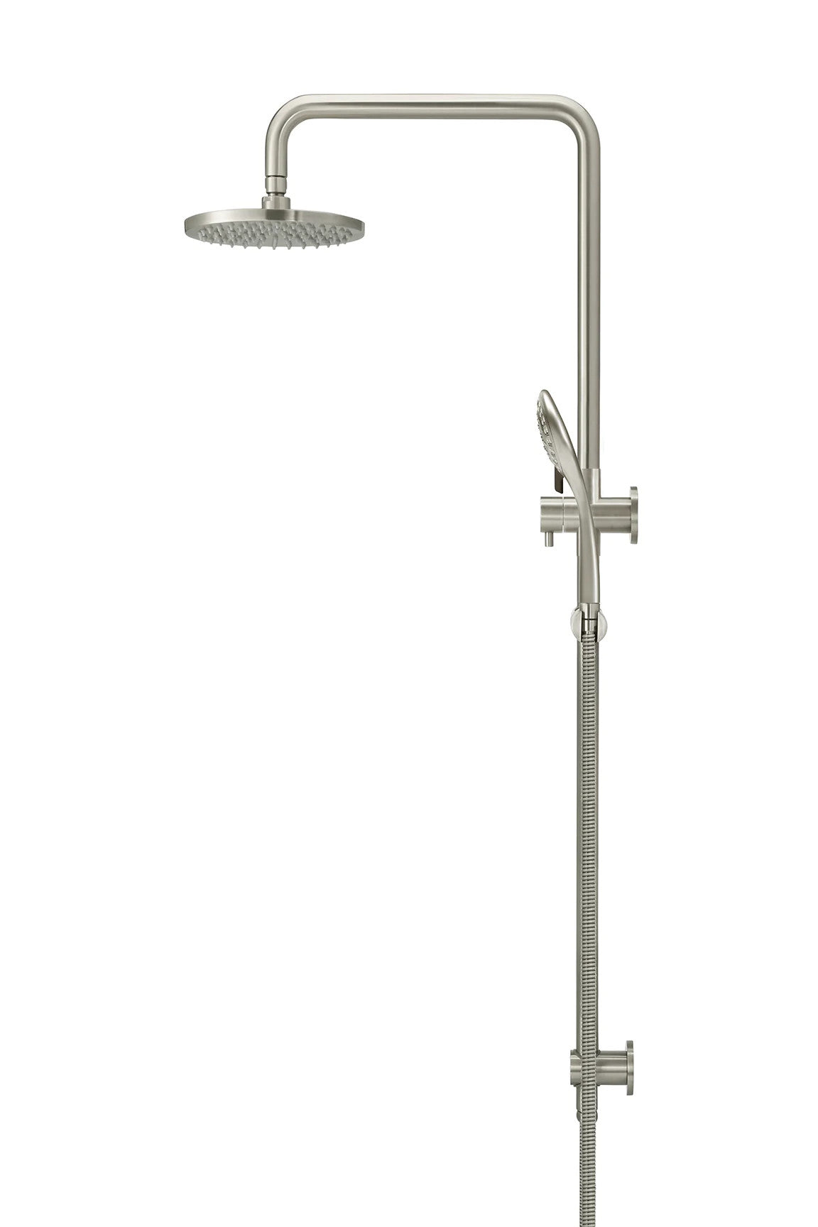 Meir Round Combination Shower Rail 200mm Rose + 3 Function Hand Shower - Various Colour Finishes