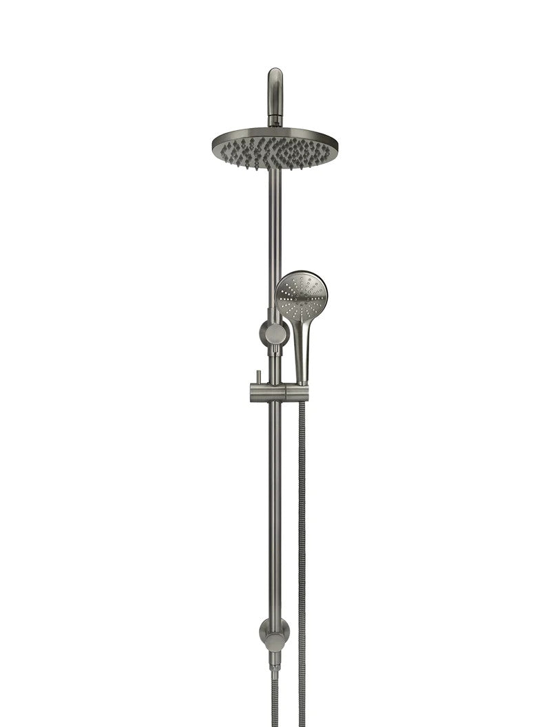 Meir Round Combination Shower Rail 200mm Rose + 3 Function Hand Shower - Various Colour Finishes