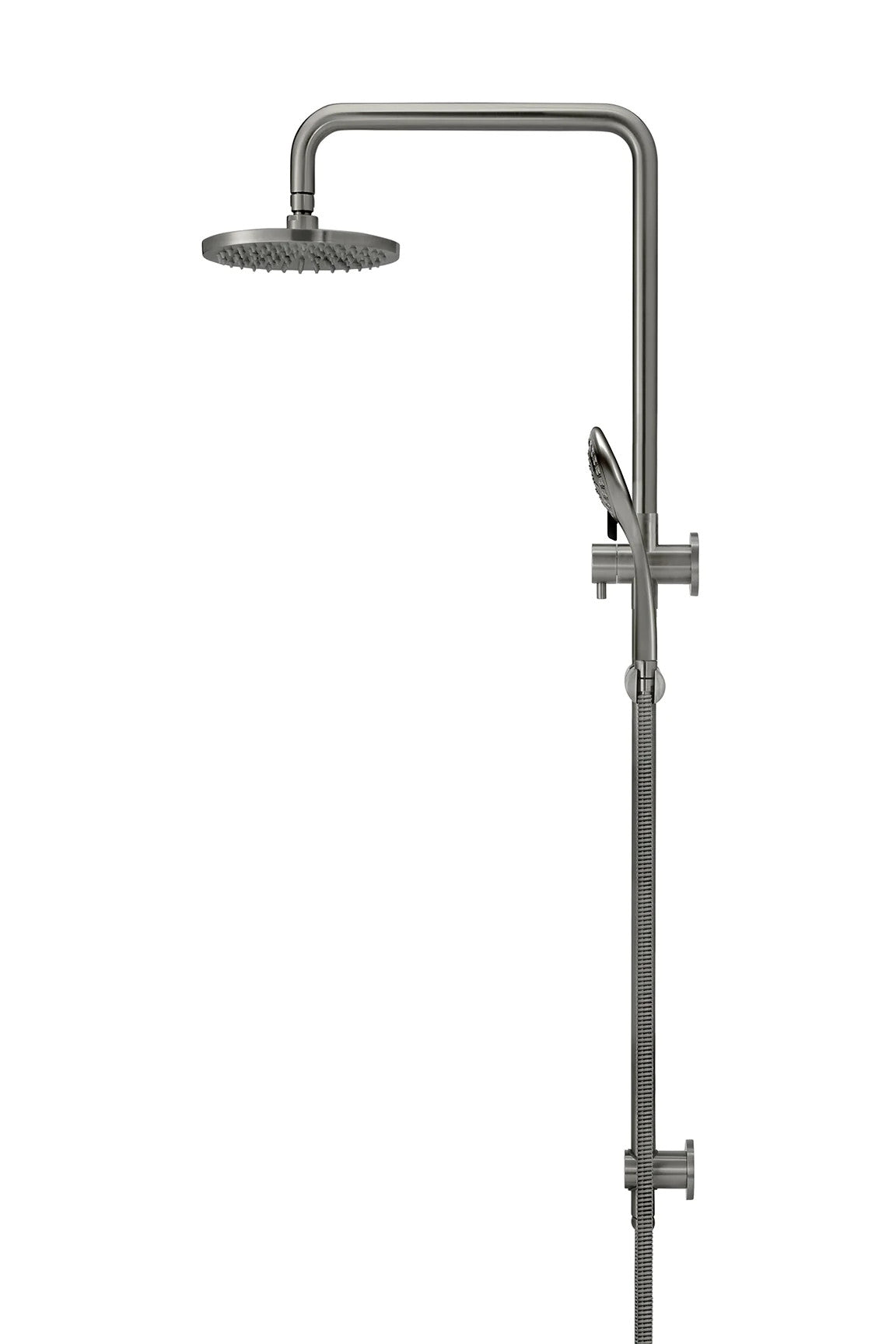 Meir Round Combination Shower Rail 200mm Rose + 3 Function Hand Shower - Various Colour Finishes