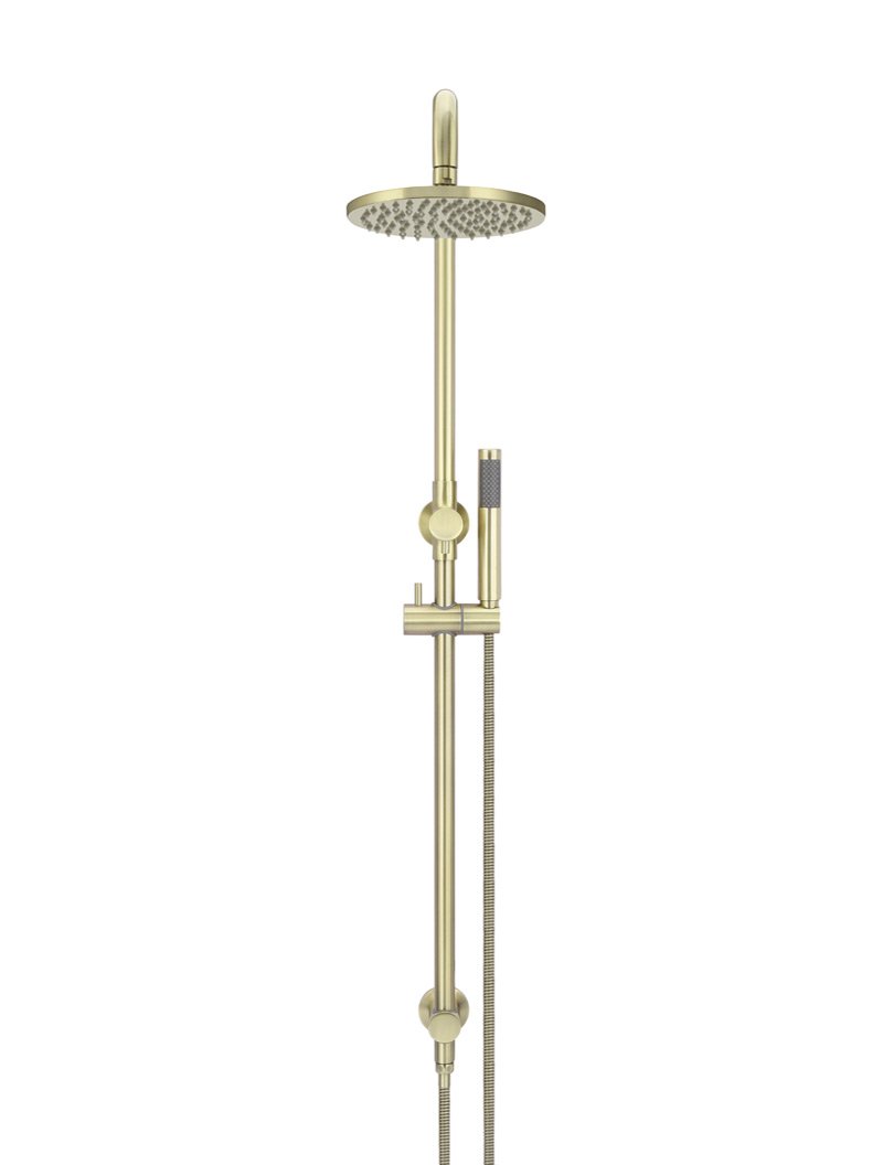 Meir Round Combination Shower Rail 200mm Rose + Single Function Hand Shower - Various Colour Finishes
